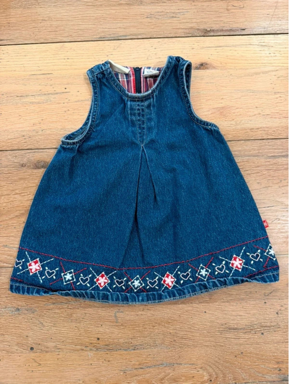 Vintage Faded Glory denim toddler jumper dress size 18 months
